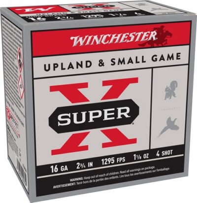 WINCHESTER SUPER-X 16GA 2.75" - 1-1/8OZ #4 1295FPS 25RD 10BX/C