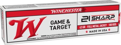 WINCHESTER USA 21 SHARP 42GR - FMJ 1325 FPS 100RD 20BX/CS