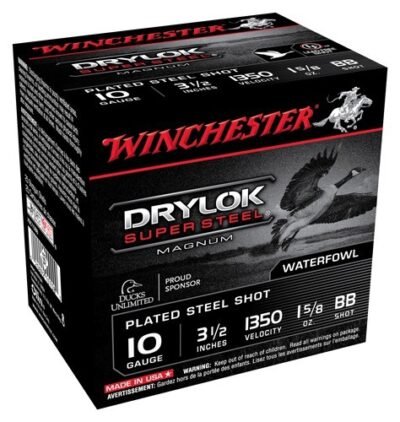 WINCHESTER DRYLOK 10GA 3.5" - 1-5/8OZ BB 1350FPS 25RD 10BX/C