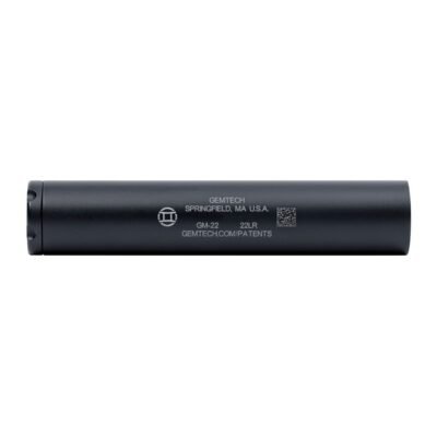 Gemtech GM-22 22LR rimfire suppressor 5in matte black Cerakote 1/2-28 direct thread
