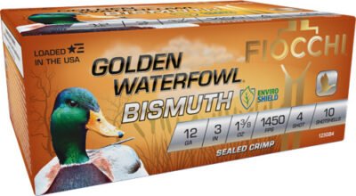 FIOCCHI GOLDEN BISMUTH 12GA 3" - 1-3/8OZ #4 1450FPS 10RD 10BX/C