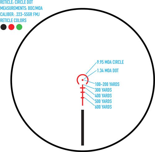 FIREFIELD RAPIDSTRIKE 1-6X24 - RIFLESCOPE CIRCLE DOT RED/GRN - Image 2