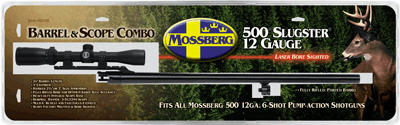 MOSSBERG BARREL & SCOPE 500 - 12GA 24" TROPHY W/3-9 BLUED - Image 2