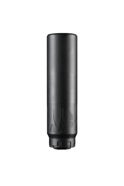Dead Air Nomad-30 suppressor, black Cerakote finish, 6.5in length, 1.735in diameter, 5/8-24 direct thread