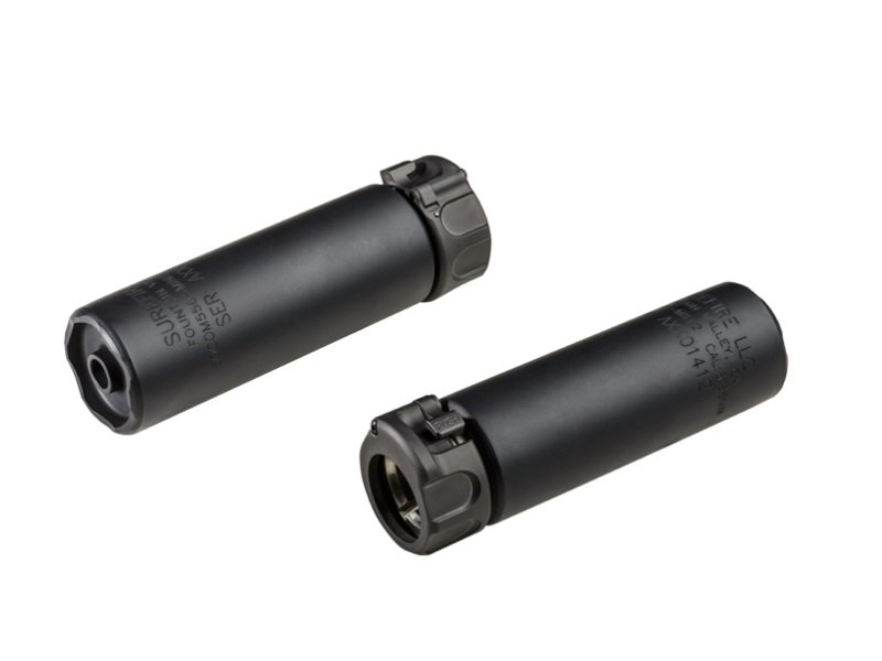 Surefire SOCOM556-MINI2 suppressor in matte black, 5.56mm, 1.5-inch diameter