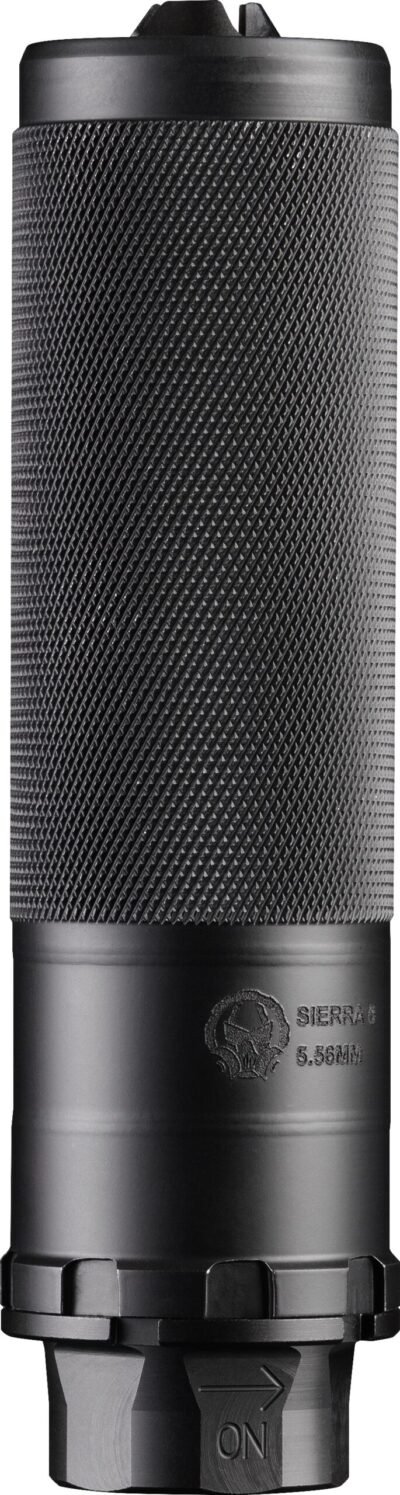 Dead Air Sierra 5 XM 5.56 suppressor with Xeno adapter and 1/2-28 flash hider, black