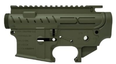 FAXON AR-15 X-TRA LITE - RECEIVER SET OD GREEN STRIPPED