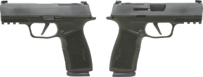 SIG SAUER P365 X-MACRO 9MM PSTL 3.7" CRUSHED SILVER BATTLEWORN 2-17RD MAGAZINES