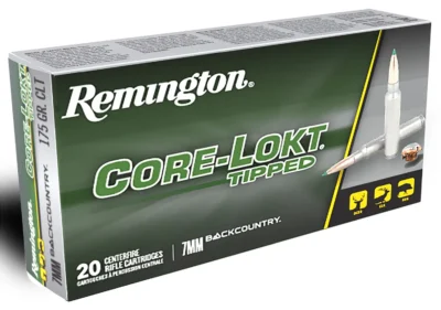 REMINGTON RT7BC 7MM BACKCOUNTRY 175GR CORE-LOKT TIPPED 20RD/BX 10BX/CS