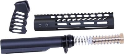 GUNTEC AR15 9" PISTOL BRACE - BUILD KIT & BUFFER TUBE BLACK
