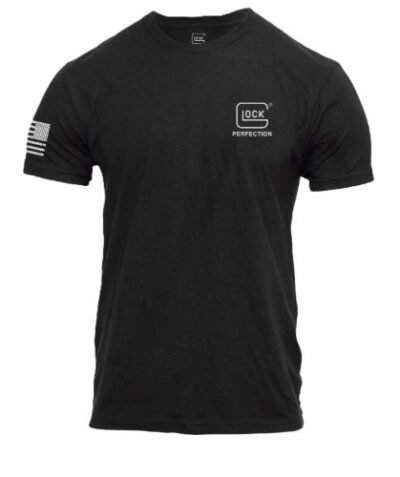 GLOCK PERFECTION FLAG TEE - SHORT SLEEVE T SHIRT XL BLACK