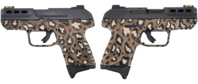 RUGER SECURITY 380ACP LEOPARD PRINT PSTL 3.42"BBL BLK 2-10RD MAGS