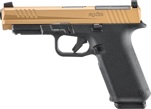 RUGER RXM 9MM LUGER 4.5" ADJ - 17-SHOT COPPER SLIDE BLK GRIP - Image 2